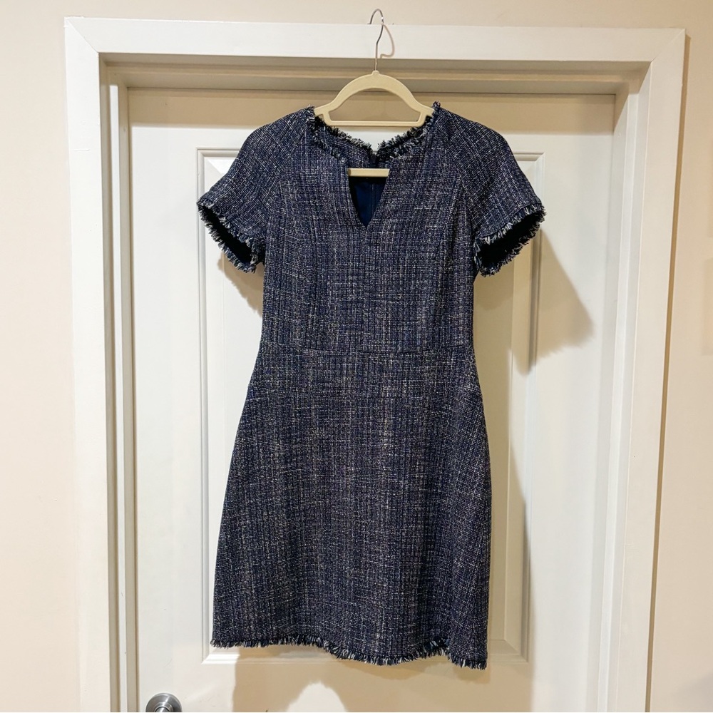 Banana Republic Navy Tweed Dress